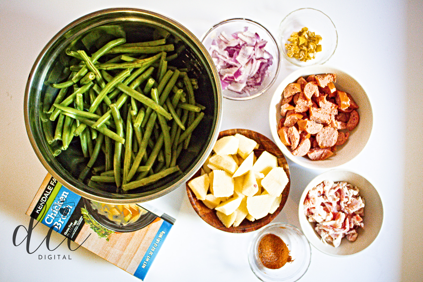 Smothered Green Beans with Andouille Sausage and Bacon [Semi-Exclusive] - Set 1