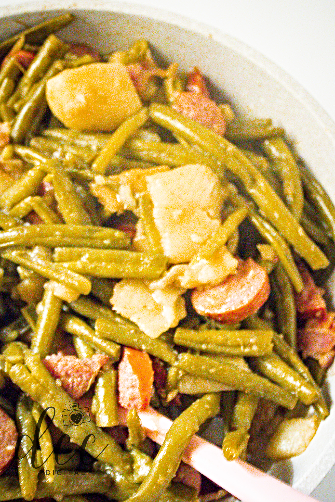 Smothered Green Beans with Andouille Sausage and Bacon [Semi-Exclusive] - Set 1