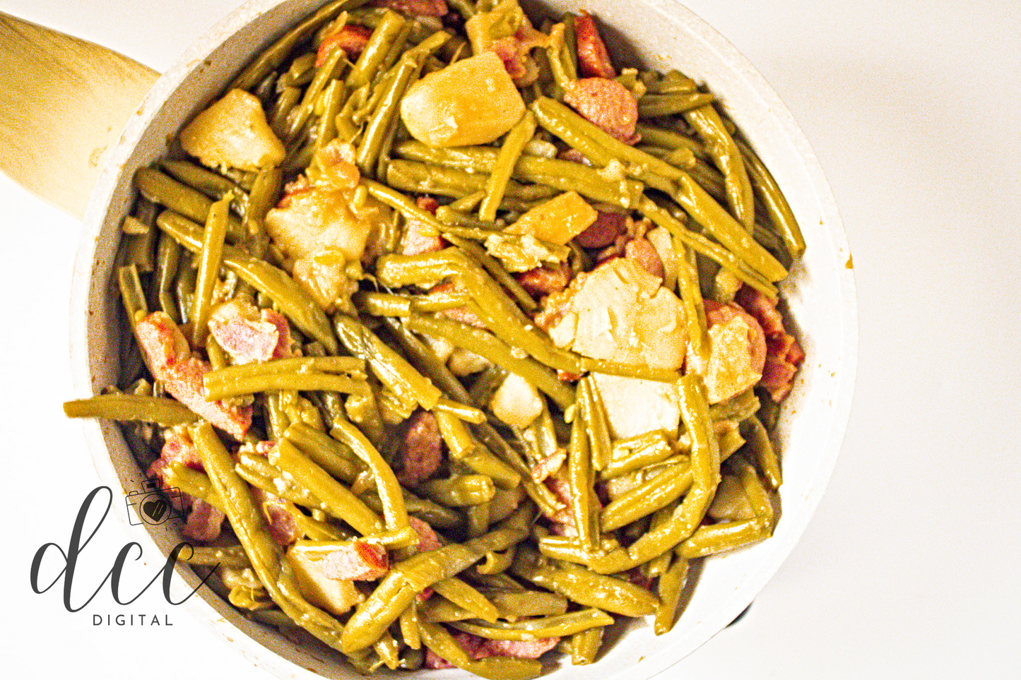 Smothered Green Beans with Andouille Sausage and Bacon [Semi-Exclusive] - Set 1