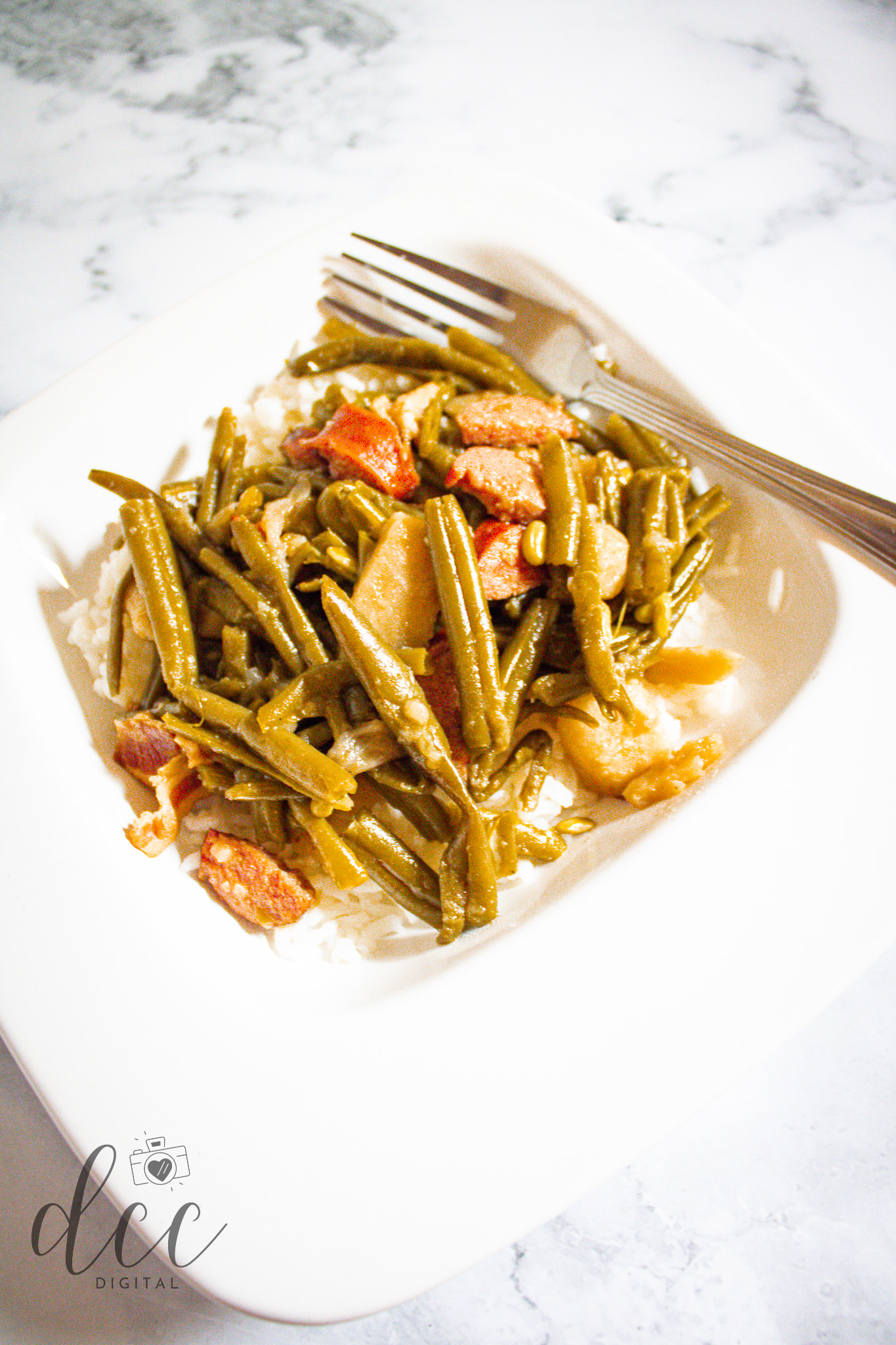 Smothered Green Beans with Andouille Sausage and Bacon [Semi-Exclusive] - Set 1