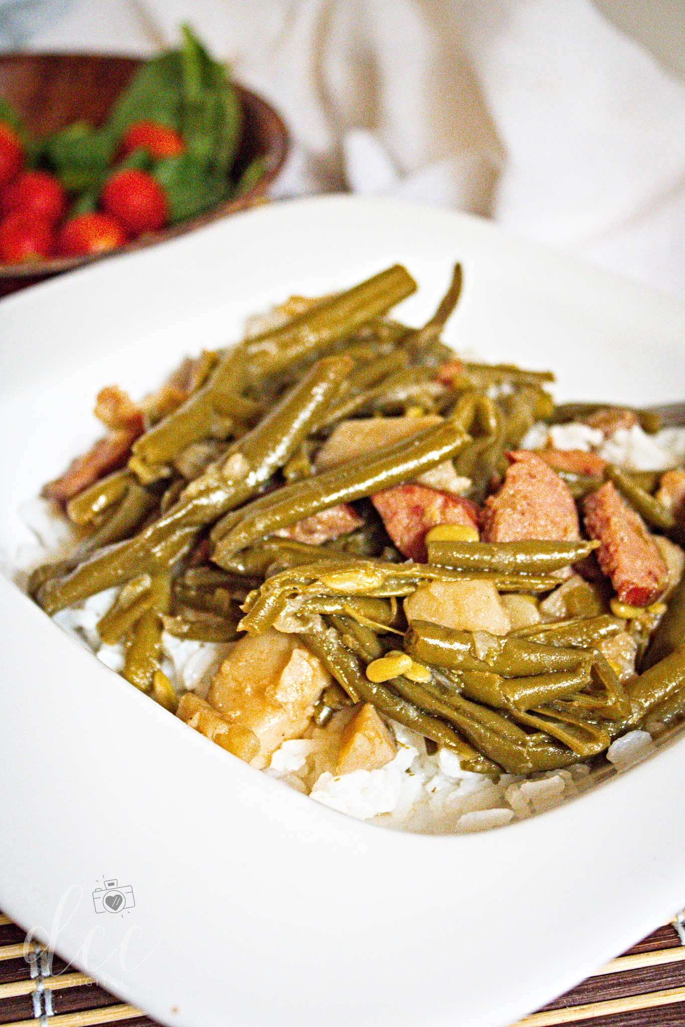 Smothered Green Beans with Andouille Sausage and Bacon [Semi-Exclusive] - Set 5